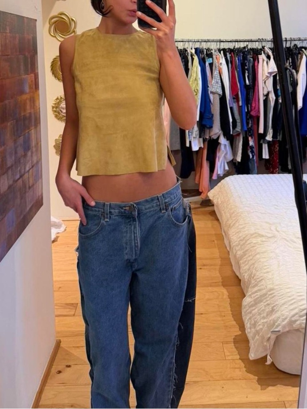 Vince 100% Leather Tank Top